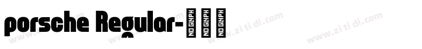 porsche Regular字体转换